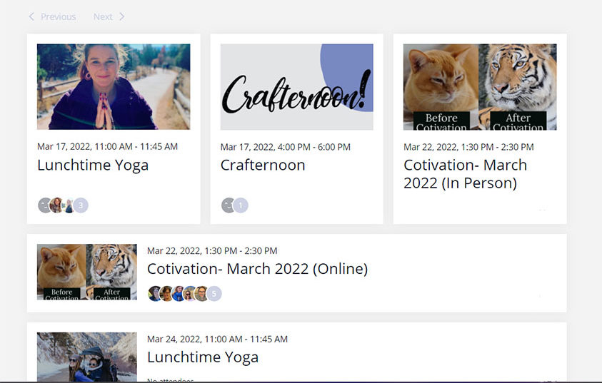 All the Activities! An Overview of the Cohere Calendar